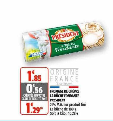 Fromage De Chèvre La Bûche Fondante Président