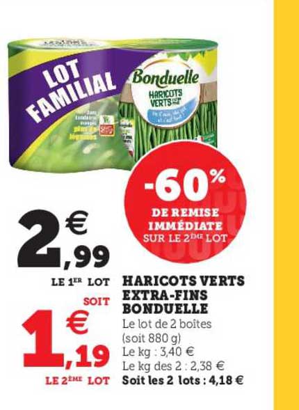 haricots verts extra-fins bonduelle