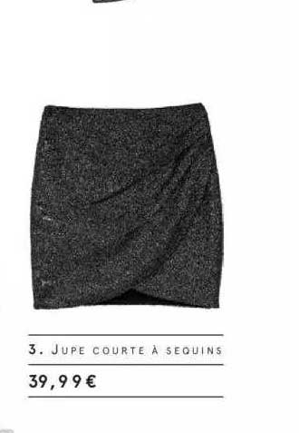 jupe courte à sequins