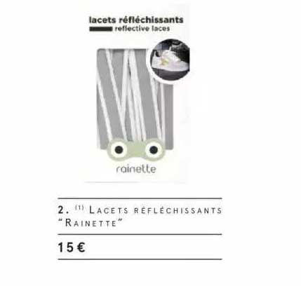 lacets réflèchissants "rainette"