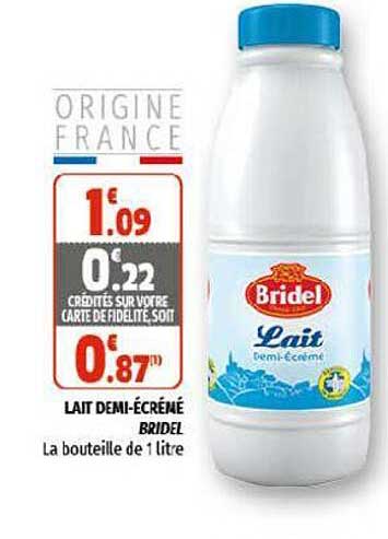 lait demi-écrémé bridel