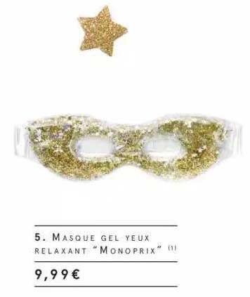 masque gel yeux relaxant "monoprix"