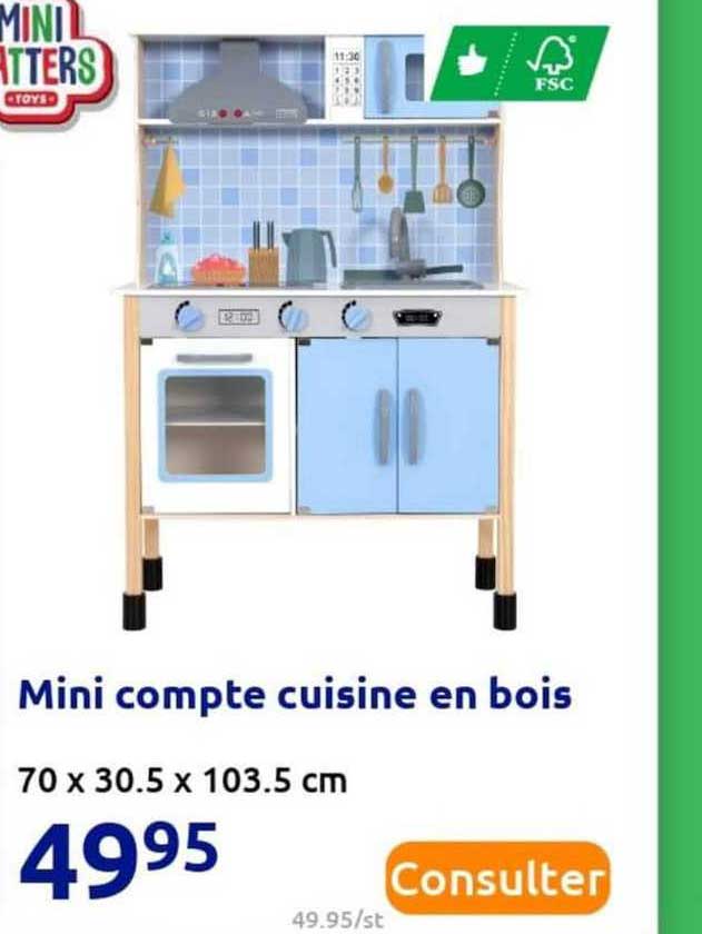 mini compte cuisine en bois