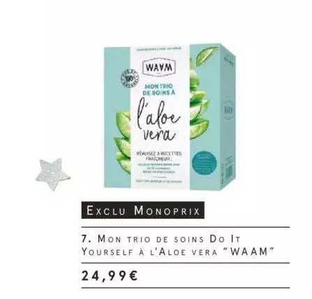 mon trio de soins do it yourself à l'aloe vera "waam"