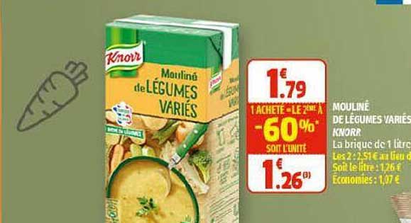 mouliné de légumes variés knorr