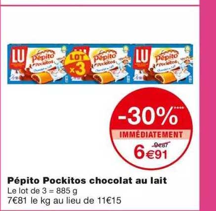 pépito pockitos chocolat au lait