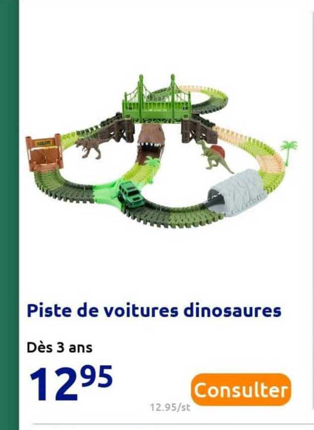 piste de voitures dinosaures