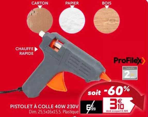 pistolet à colle 40w 230v proFilex