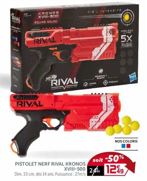 pistolet nerf rival kronos XVIII-500