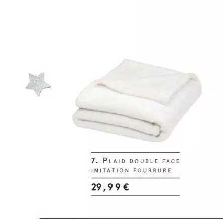 Plaid Double Face Imitation Fourrure
