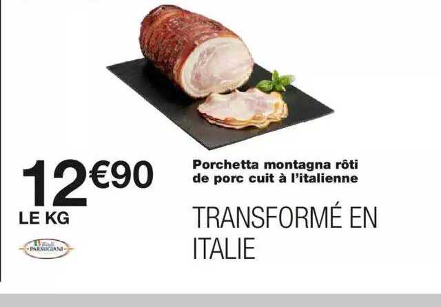 porchetta montagna rôti de porc cuit à l'italienne
