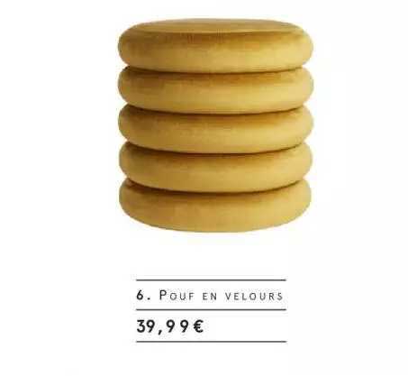 Pouf En Velours