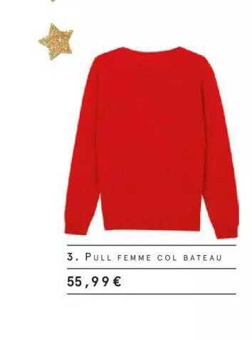 pull femme col bateau