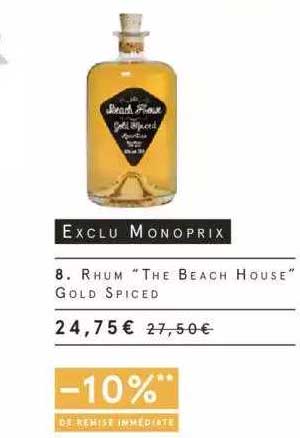 rhum "the beach house" gold spiced