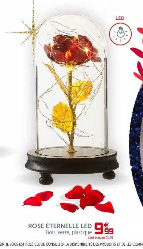 Rose éternelle Led