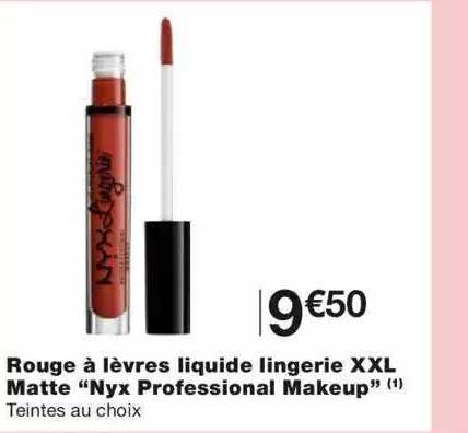 rouge à lèvres liquide lingerie xxl matte "nyx professional makeup"