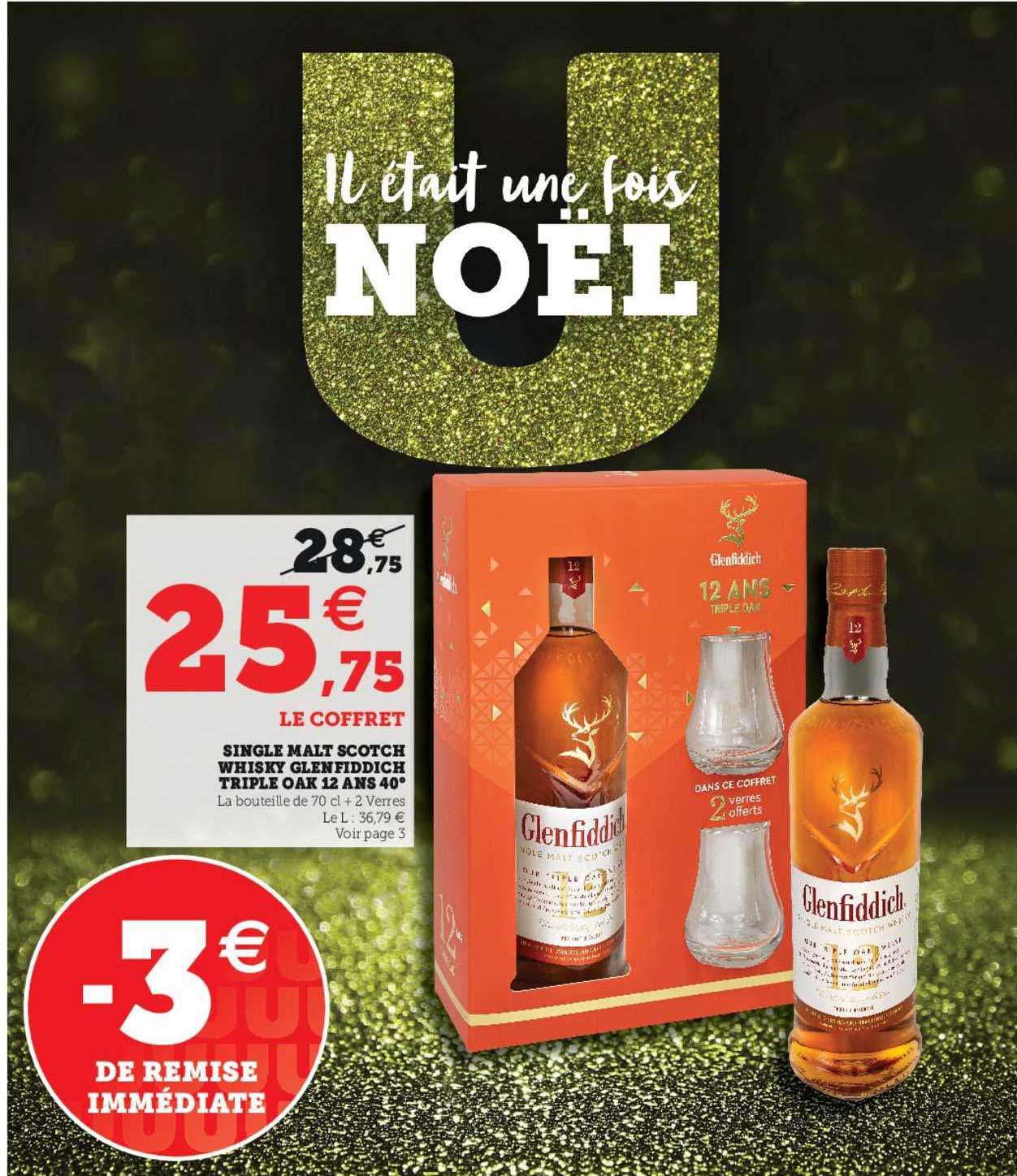 single malt scotch whisky glenfiddich triple oak 12 ans 40°