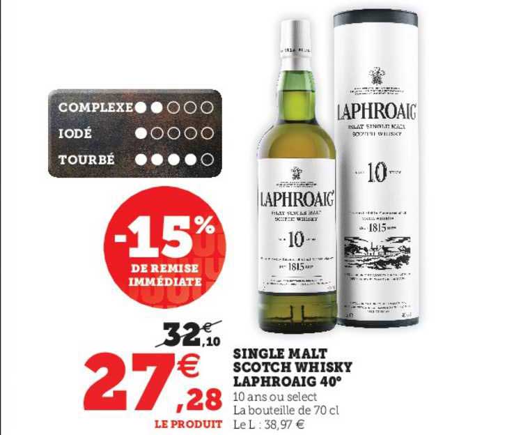 single malt scotch whisky laphroaig 40°