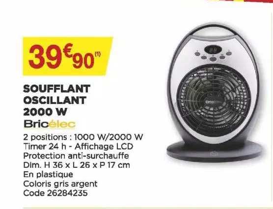 soufflant oscillant 2000 w bricélec