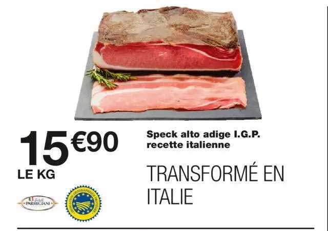speck alto adige i.g.p. recette italienne