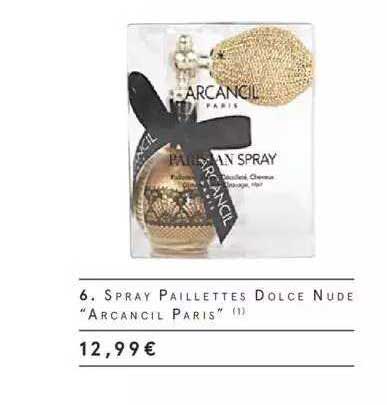 spray paillettes dolce nude "arcancil paris"