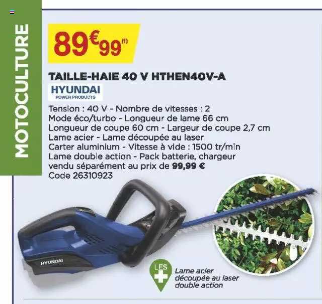taille-haie 40 v hthen40v-a hyundai