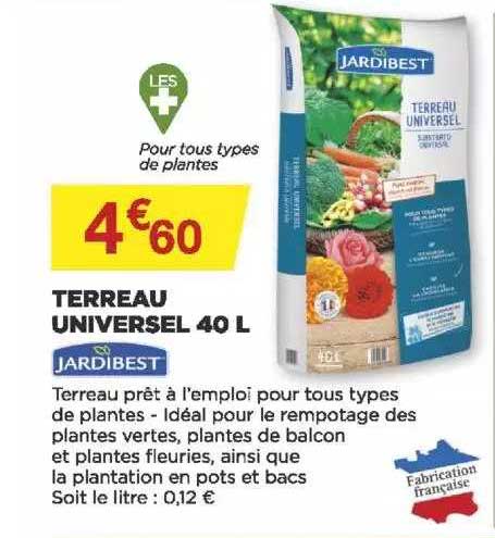 terreau universel 40 l jardibest