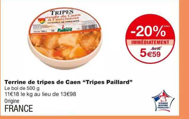 Terrine De Tripes De Caen "tripes Paillard "