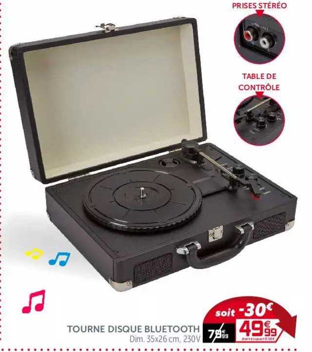 tourne disque bluetooth