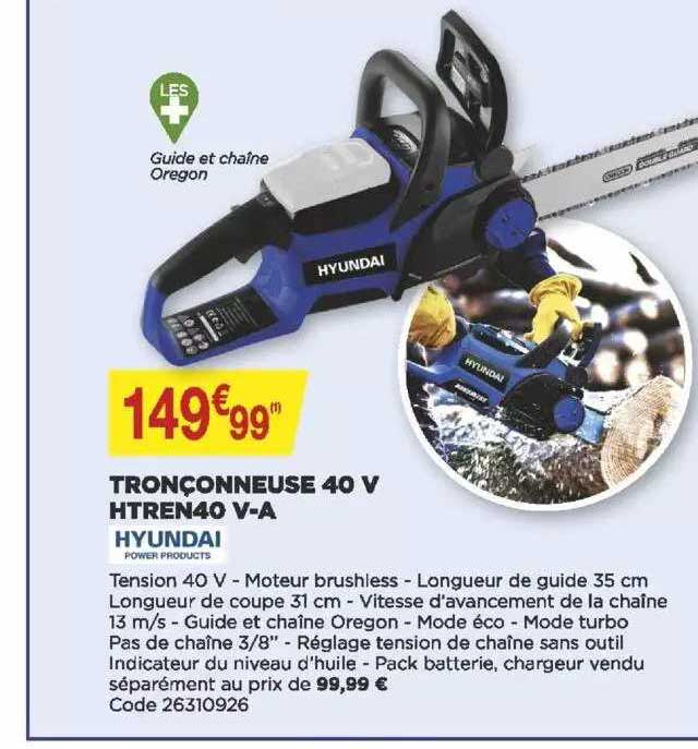 Tronçonneuse 40v Htren40 V-a Hyundai