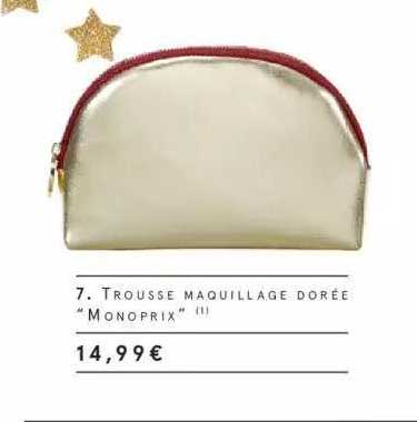 trousse maquillage dorée "monoprix"
