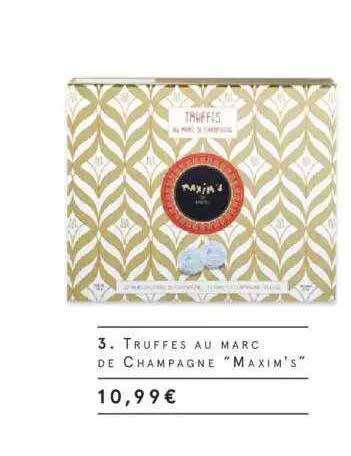 truffes au marc de champagne "maxim's"