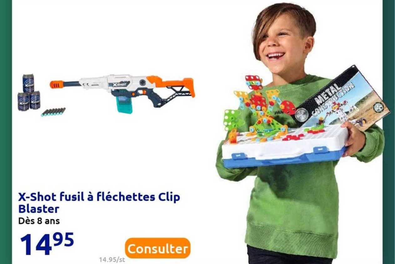 x-shot fusil à fléchettes clip blaster