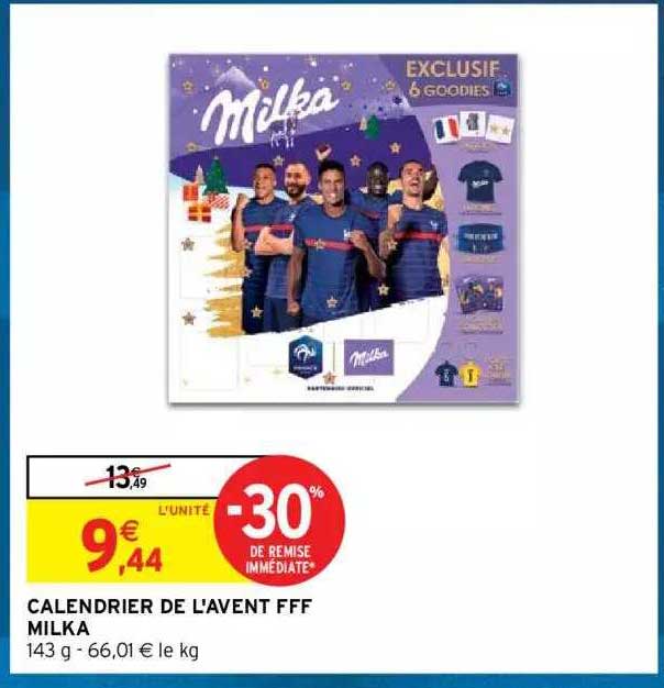 calendrier de l'avent fff milka