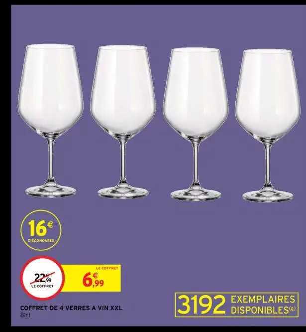 Coffret De 4 Verres à Vin Xxl
