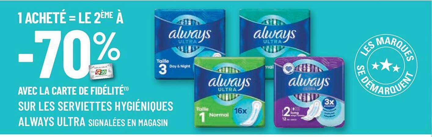 les serviettes hygiéniques always ultra