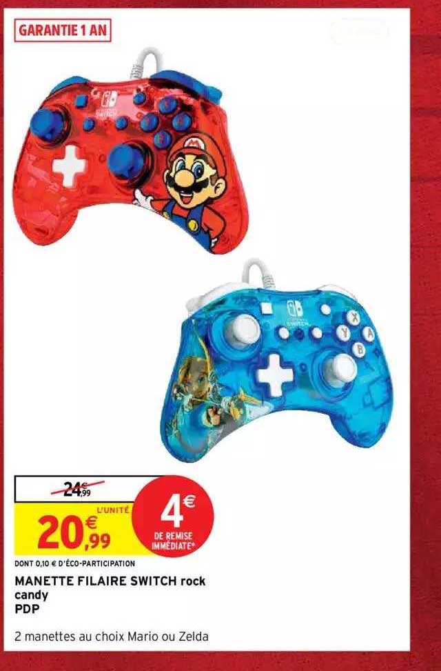 manette filaire switch rock candy pdp