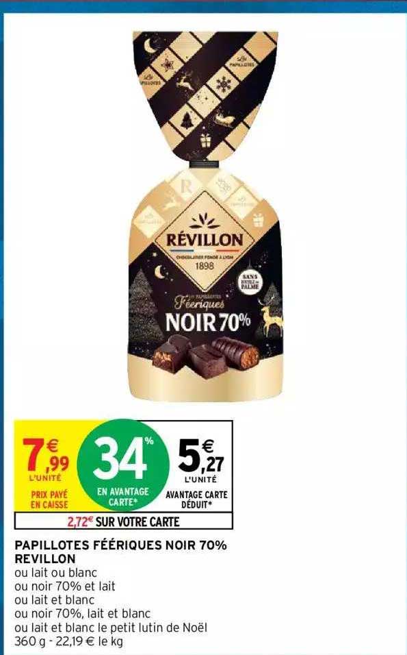 papillotes féériques noir 70% Révillon