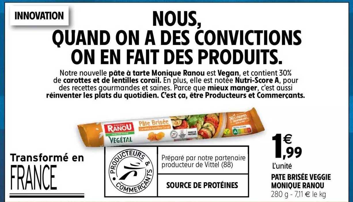 pâte brisée veggie monique ranou