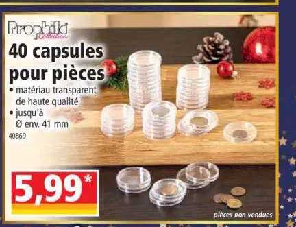 40 capsules pour pièces prophild