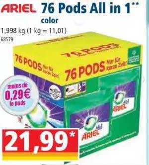 76 pods all in 1 color ariel