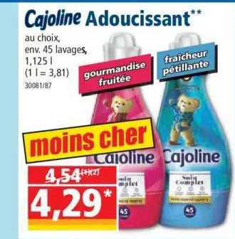 Adoucissant Cajoline