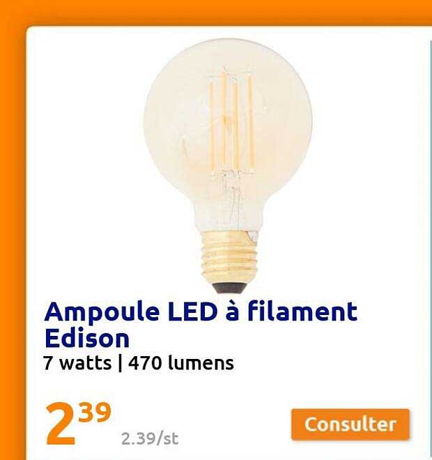 ampoule led à filament edison