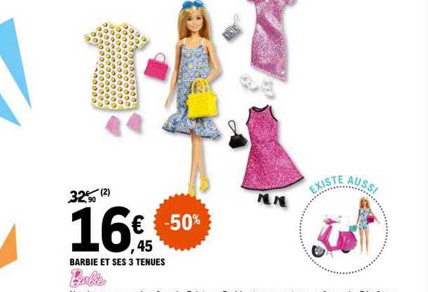 barbie et ses 3 tenues