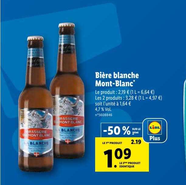 bière blanche mont-blanc