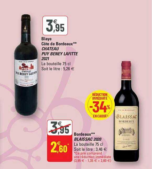 blaye côte de bordeaux château puy beney lafitte 2021, bordeaux blaissac 2020