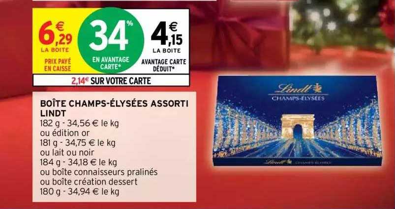 boîte champs-élysées assorti lindt
