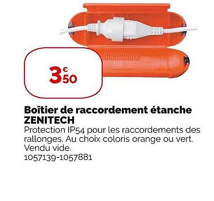 boîtier de raccordement étanche zenitech