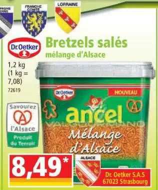 bretzels salés mélange d'alsace dr. oetker