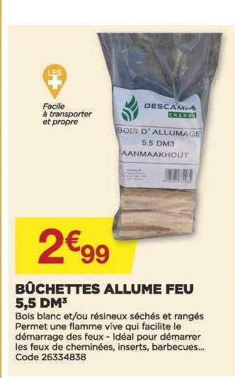 bûchettes allume feu 5,5 dm³ descamps
